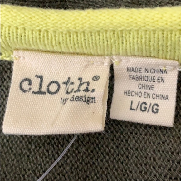 NWT Cloth By Design Tunic Sweater, Size L - Picture 8 of 9